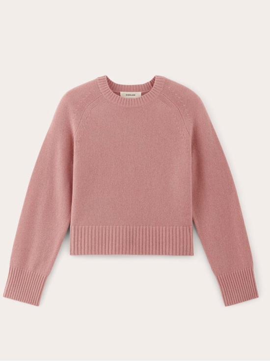 Everlane Sweaters - Everlane The Boxy Crew in Cashmere Clay Pink XL